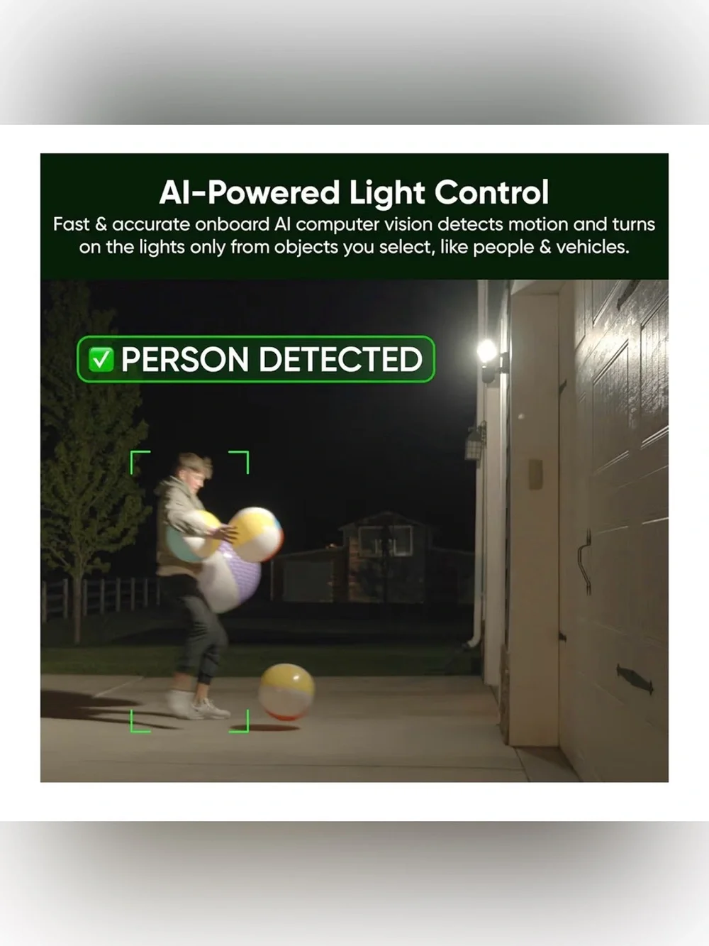 Wyze Cam Floodlight Pro – White Outdoor Security Light with Camera